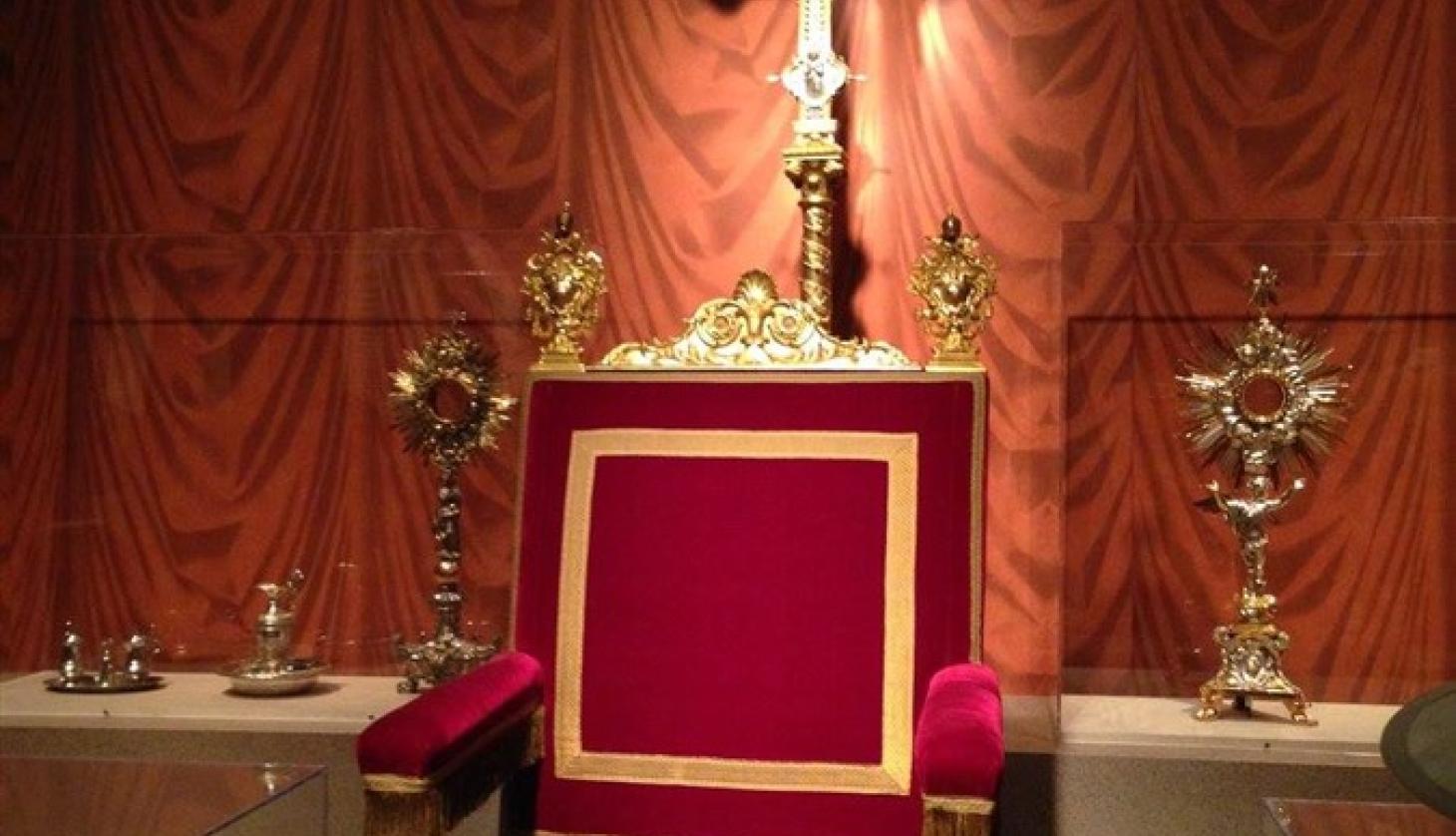 Representation of the Pope's Chair in Museum