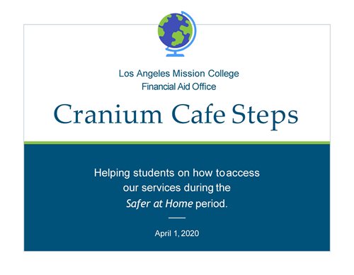 Cranium Cafe Steps Cover Information