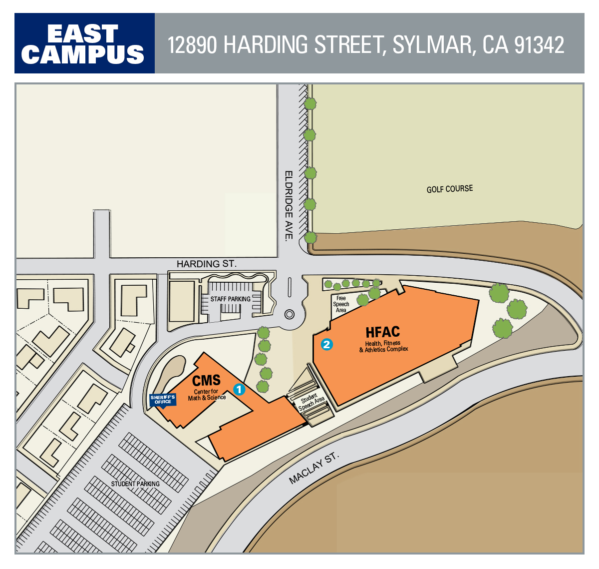 LAMC East Campus Map