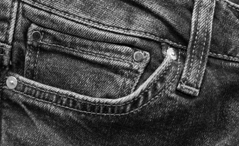 Close up of a pocket on a pair of jeans