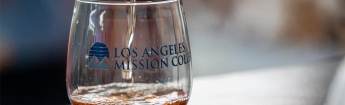 Small wine cup with Los Angeles Mission College logo