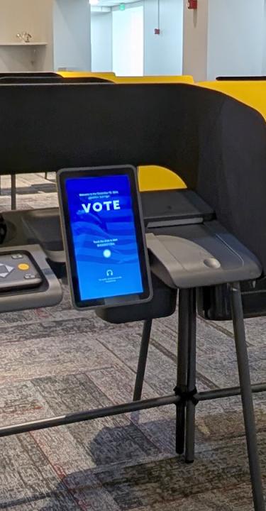 Voting stations in the LAMC Campus Center